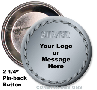 Silver Medal Button