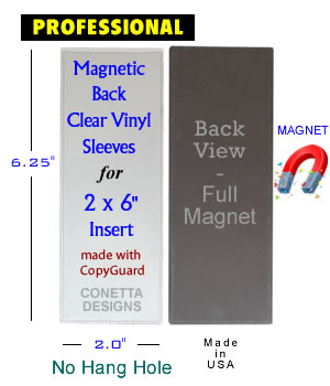 (25) Magnetic BM / Photo Sleeves 2x6''