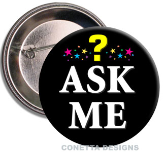 Ask Me Buttons (Black)