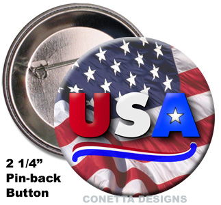 Flag USA Buttons