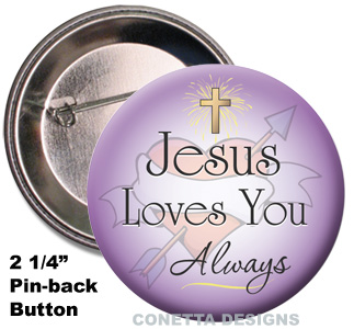 Jesus Loves You Buttons