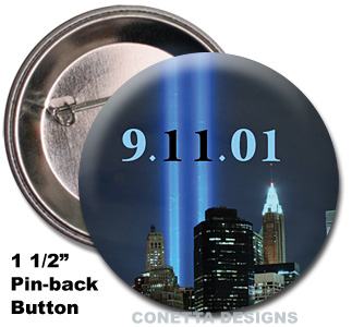 9-11 NYC Memorial Lights Buttons