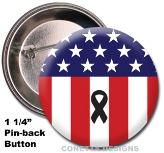 USA Memorial Flag Buttons (Mini)