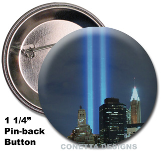 9-11 NYC Memorial Lights Buttons (mini)