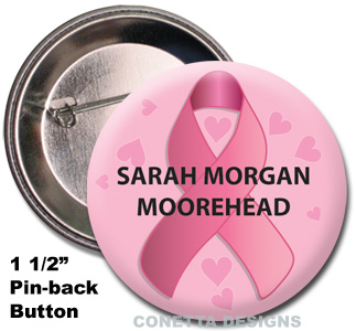 Breast Cancer Pink Name Pins