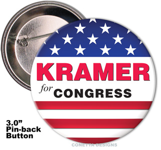 Election Button Design #07 (Large)