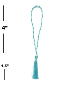Aqua (floss) Tassels - 4''