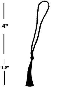 Black (floss) Tassels - 4''
