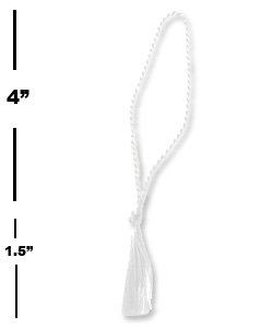 White (floss) Tassels - 4''