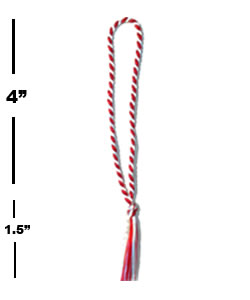 Red-White (floss) Tassels - 4''