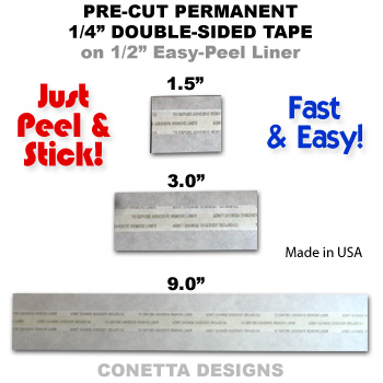 1/4'' Pre-Cut Tape - Double Sided